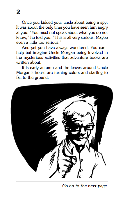 Choose Your Own Adventure Interior Page with image