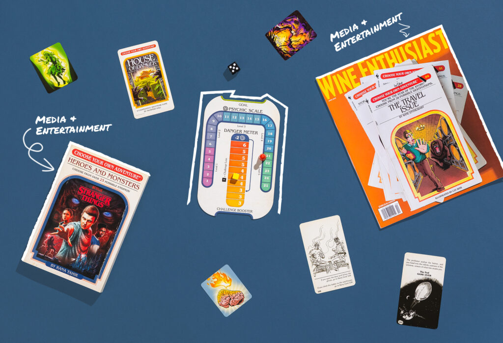 Collage of books from Choose Your Own Adventure